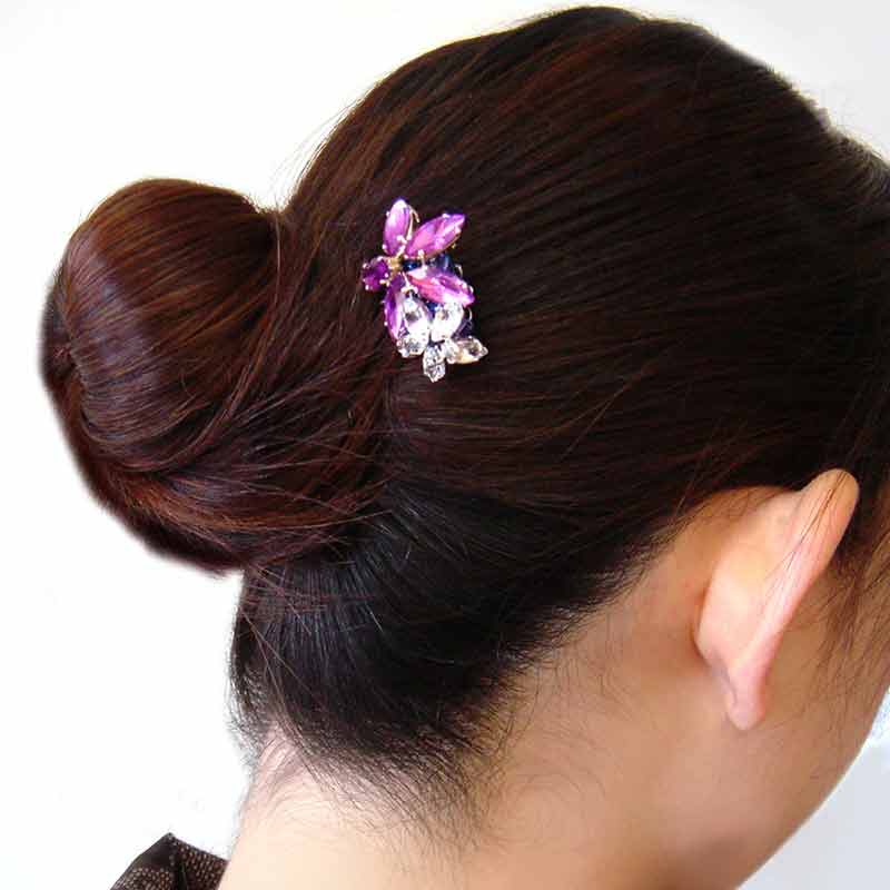 お花の髪飾り（紫）