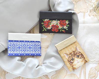 ペヨーテステッチで作るカードケースキット