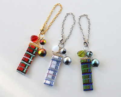 ときめく冬の色合わせ　＜ビーズの加工別特徴＆アレンジ例＞