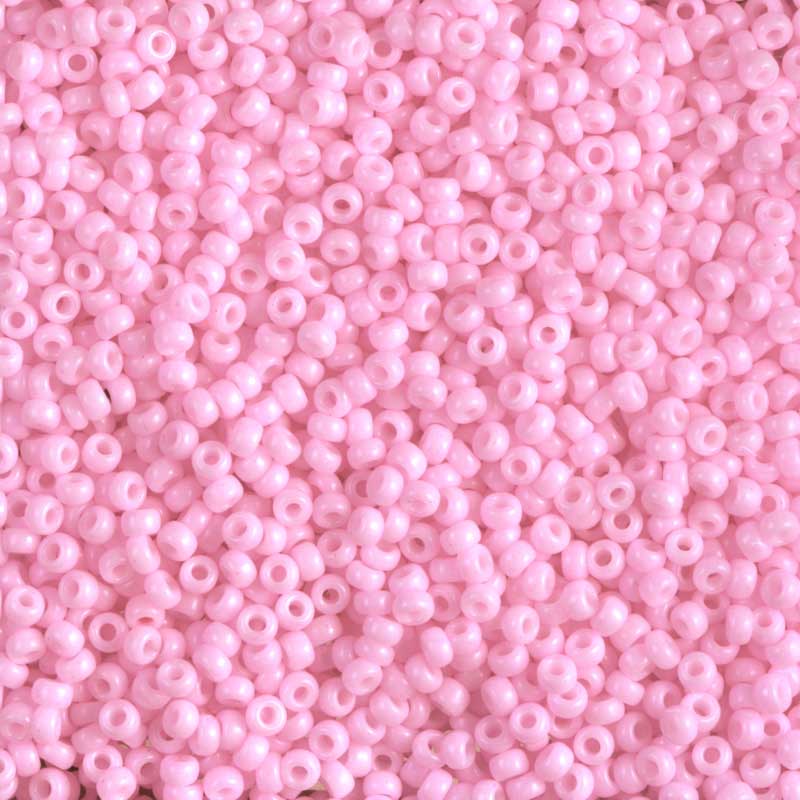 MIYUKI 丸小ビーズ #415|2mm 11/0|白ギョク着色ピンク|ビーズファクトリー